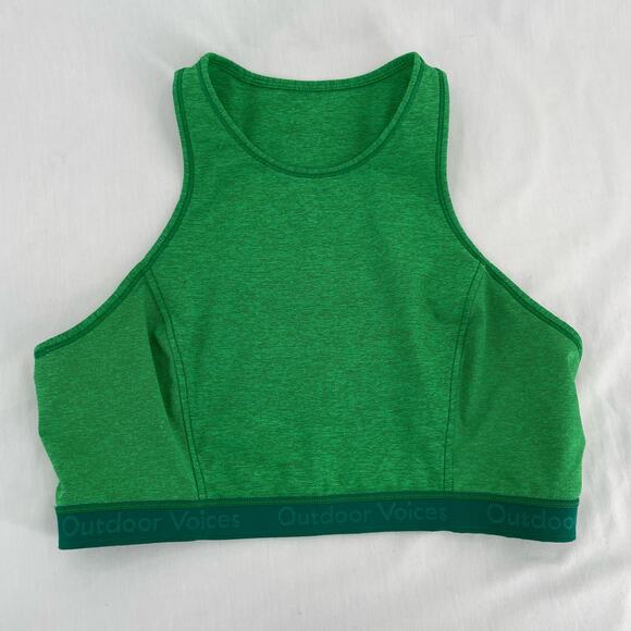 Outdoor Voices Pine Set 7/8 Warmup Leggings & Athena Bra Top Bright Green Set XL - Picture 7 of 16